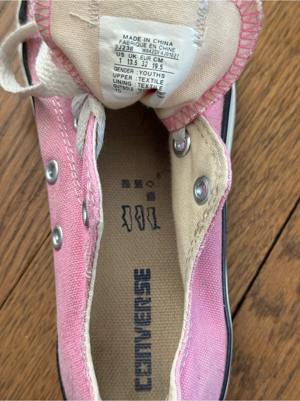 Converse Kids Pink Low-Top Canvas Sneakers